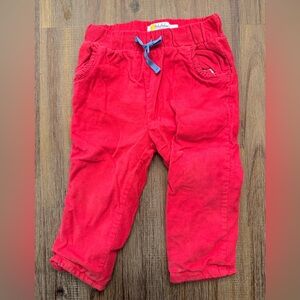 Baby Boden Red Corduroy bunny Pants